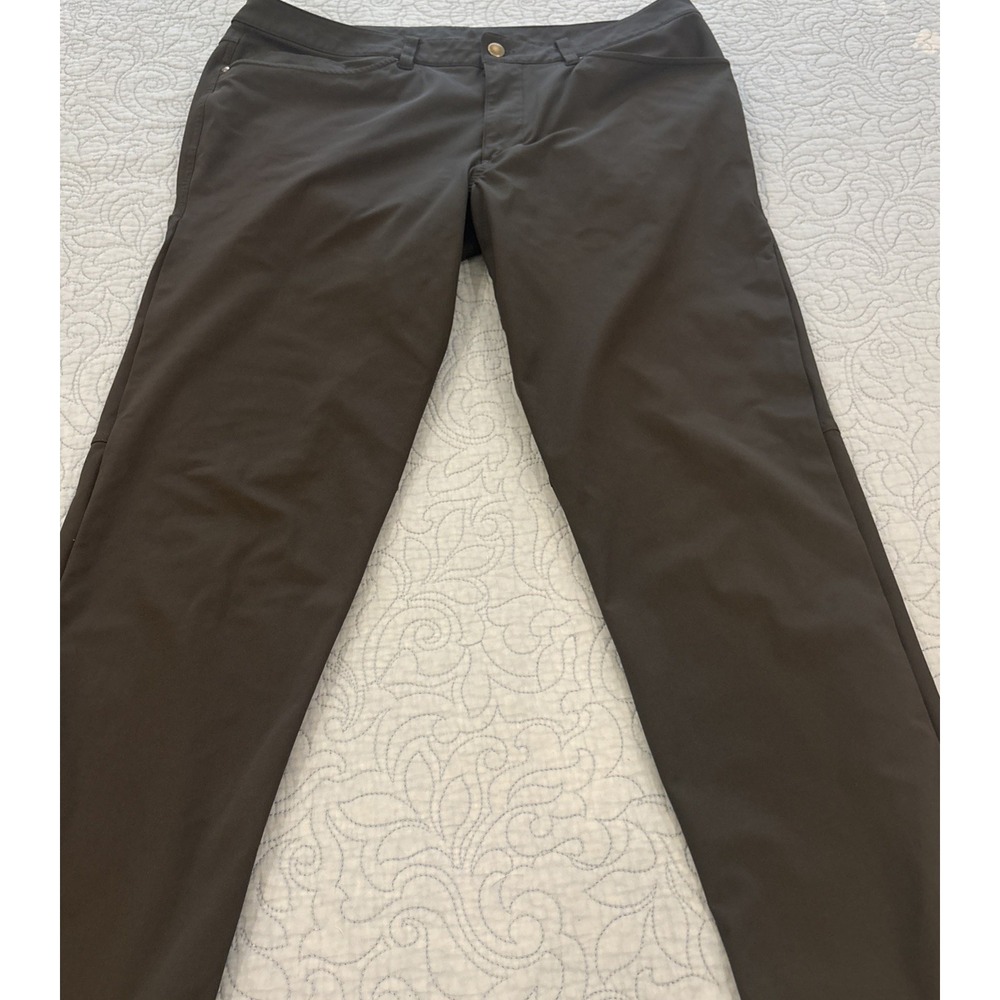 Lululemon Pants Mens 36x31 Black ABC‎ Slim Fit 5 Pocket Logo LM5ADAS